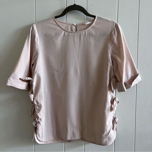 Club Monaco Adeelah Side-tie Pink Top - Picture 4 of 12